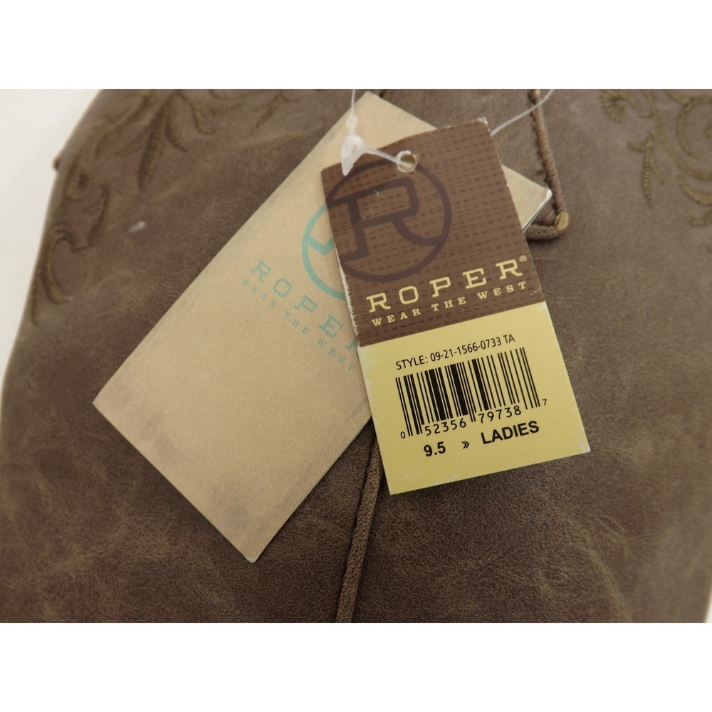 Roper 🐎Brooklin Floral Embroidered Fashion Western Boot- Ladies size 9.5  *NEW* - Picture 9 of 13